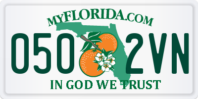 FL license plate 0502VN