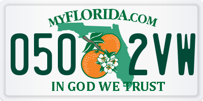 FL license plate 0502VW
