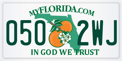 FL license plate 0502WJ