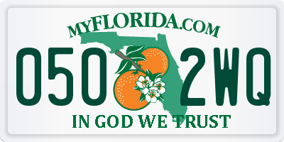 FL license plate 0502WQ