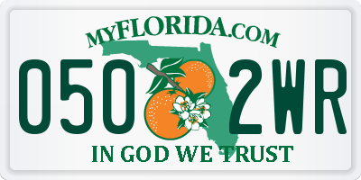 FL license plate 0502WR