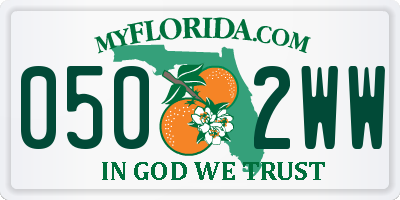 FL license plate 0502WW