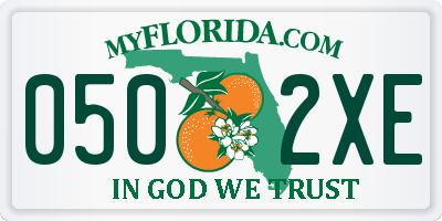 FL license plate 0502XE
