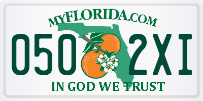 FL license plate 0502XI