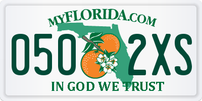 FL license plate 0502XS