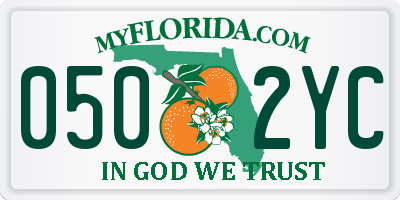 FL license plate 0502YC
