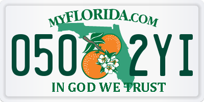 FL license plate 0502YI