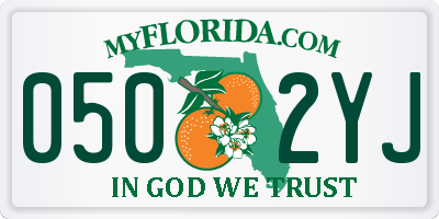 FL license plate 0502YJ