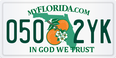 FL license plate 0502YK