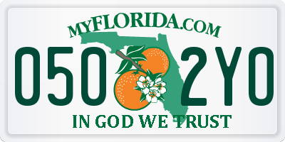 FL license plate 0502YO