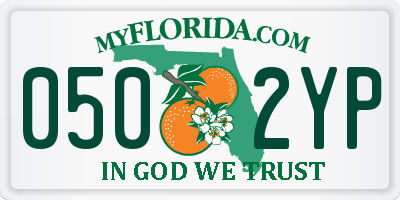 FL license plate 0502YP