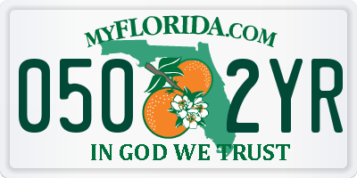 FL license plate 0502YR