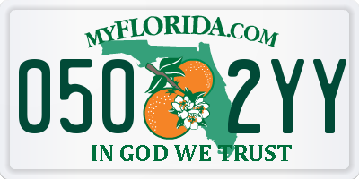 FL license plate 0502YY
