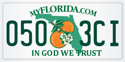 FL license plate 0503CI