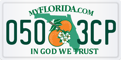 FL license plate 0503CP