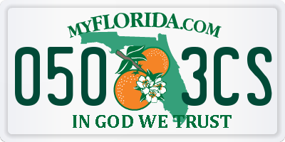 FL license plate 0503CS