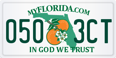 FL license plate 0503CT