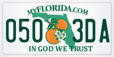 FL license plate 0503DA