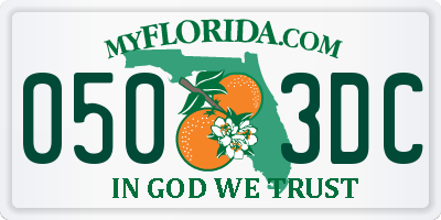 FL license plate 0503DC