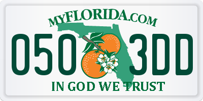 FL license plate 0503DD