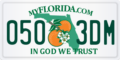 FL license plate 0503DM