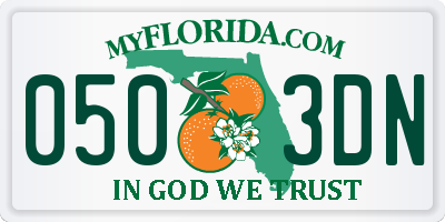 FL license plate 0503DN