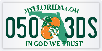 FL license plate 0503DS