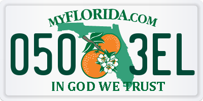 FL license plate 0503EL