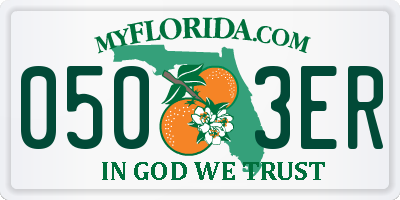 FL license plate 0503ER
