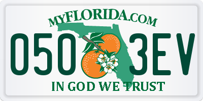 FL license plate 0503EV