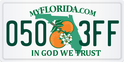 FL license plate 0503FF