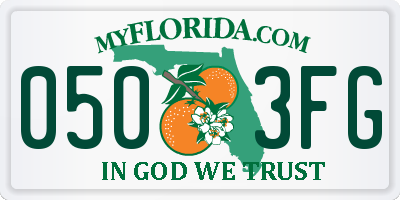 FL license plate 0503FG