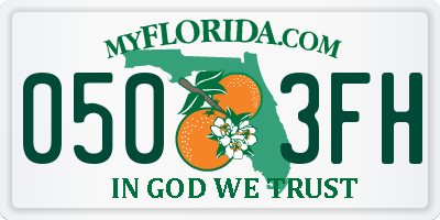 FL license plate 0503FH