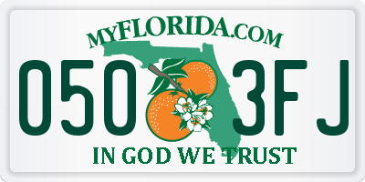 FL license plate 0503FJ