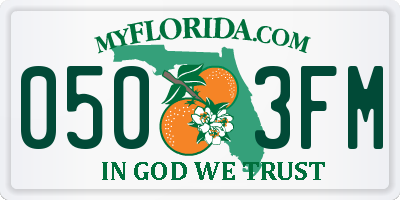 FL license plate 0503FM