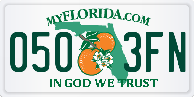 FL license plate 0503FN