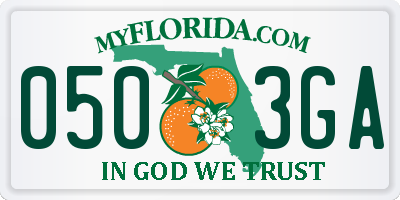 FL license plate 0503GA