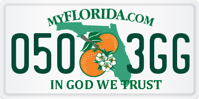 FL license plate 0503GG