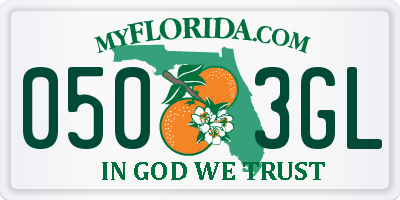 FL license plate 0503GL