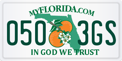 FL license plate 0503GS