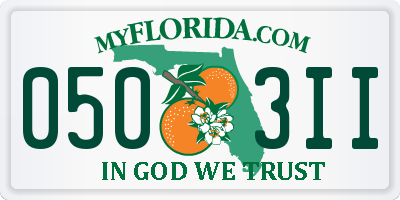 FL license plate 0503II