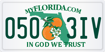 FL license plate 0503IV