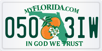 FL license plate 0503IW