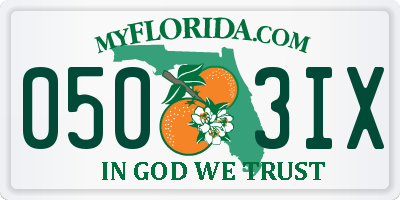 FL license plate 0503IX