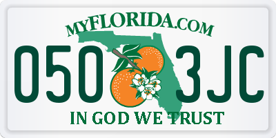 FL license plate 0503JC