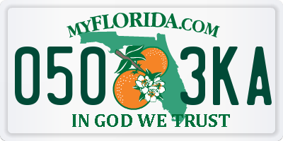 FL license plate 0503KA