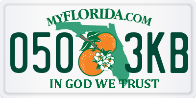 FL license plate 0503KB