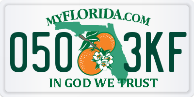 FL license plate 0503KF