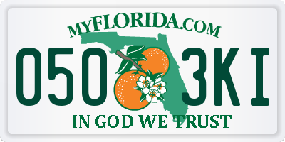 FL license plate 0503KI