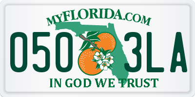 FL license plate 0503LA